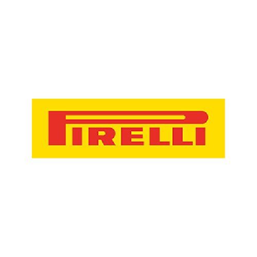 Pirelli logo: Red "P" and text "IRELLI" on a yellow rectangular background.