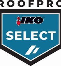 The logo for roofpro select is a blue shield with the words `` roofpro select '' written on it.