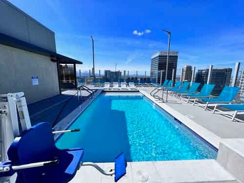 long rectangular pool