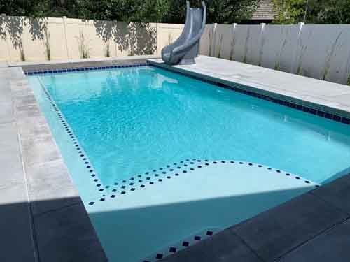 pool with slide