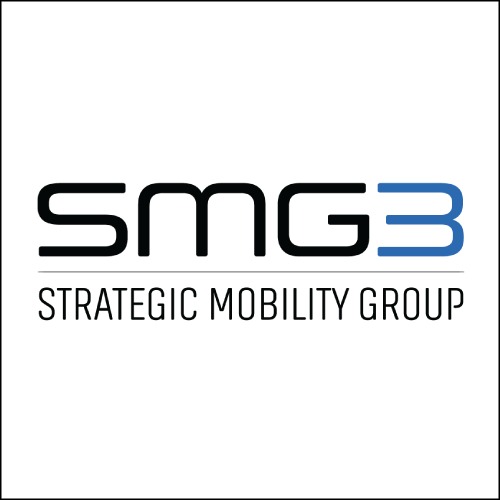 The blue and black smg3 strategic mobility group logo on a white background.