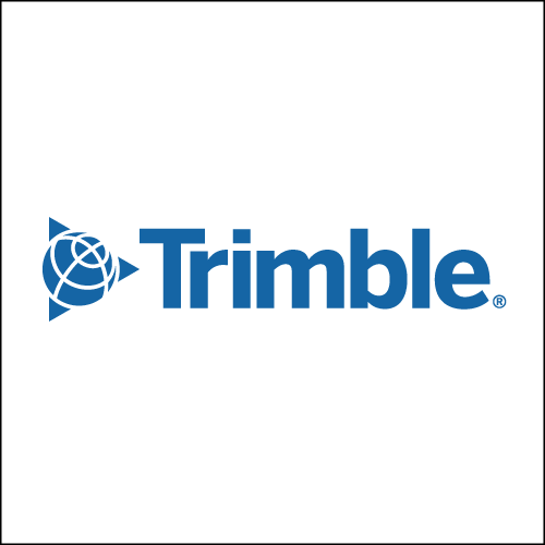Trimble logo in blue on a white background