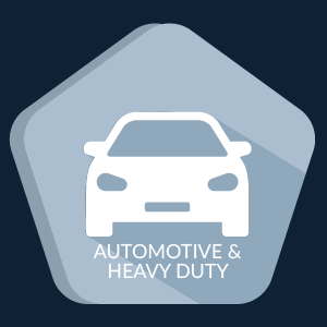 A car icon above 'Automotive and Heavy Duty Network'