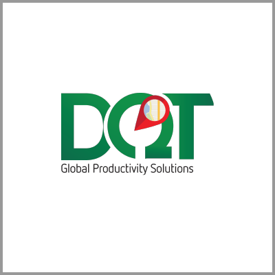 DOT Global Productivity Solutions logo in green with a red magnifying-glass accent