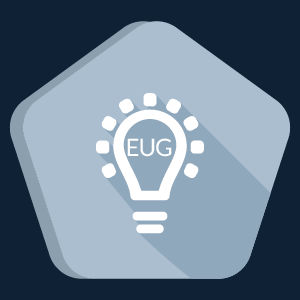 EUG inside a lightbulb icon