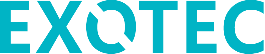 Exotect logo all teal with capital letters