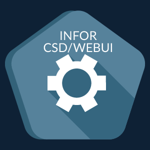 Infor CSD/WEBUI above a cog icon