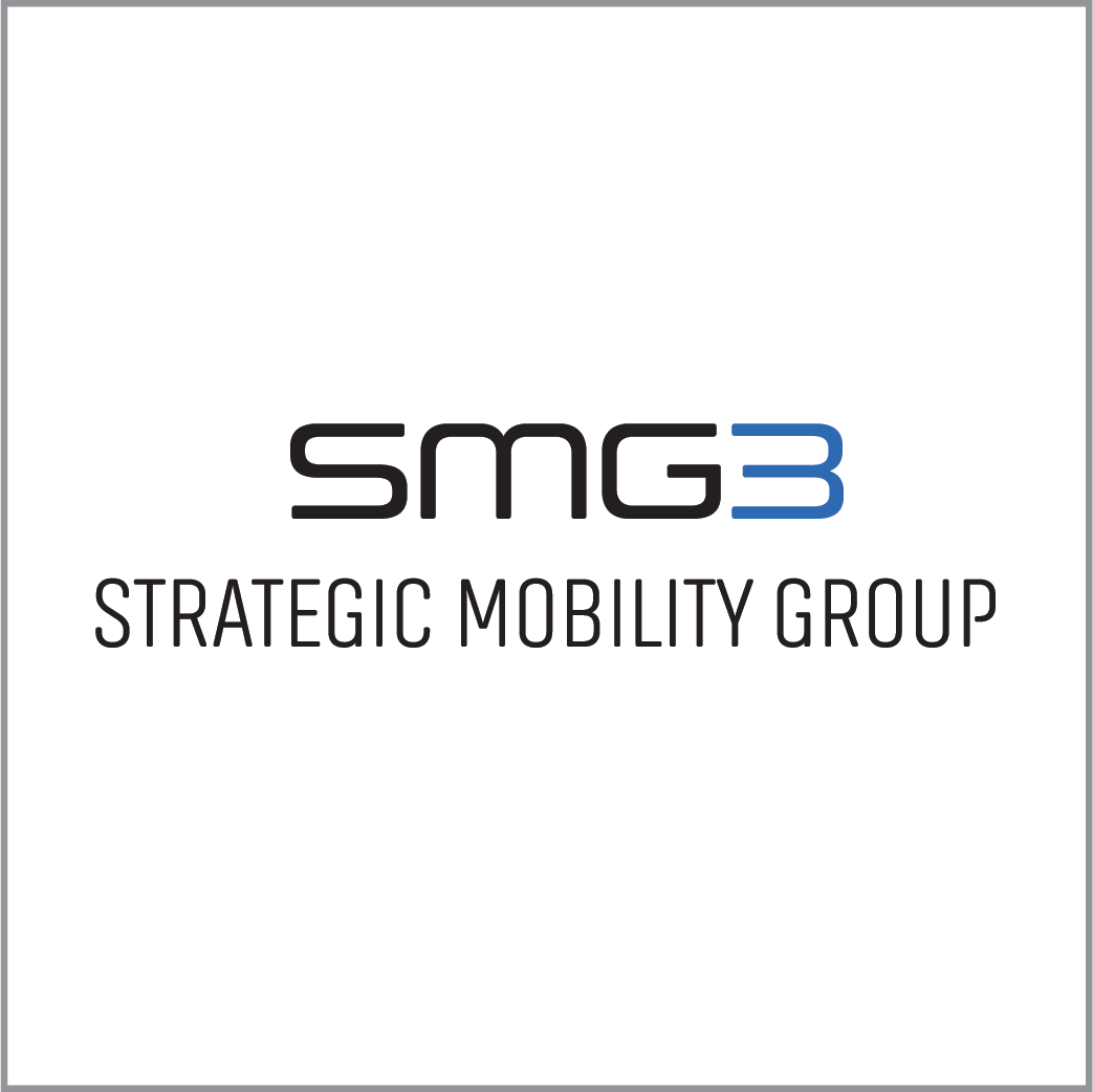 The blue and black smg3 strategic mobility group logo on a white background.