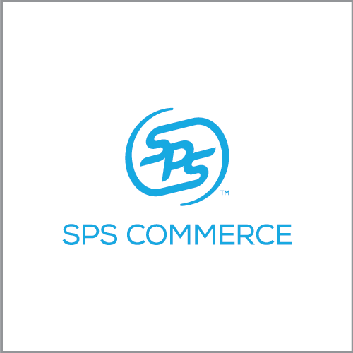 SPS Commerce logo in blue text with a stylized blue circular emblem