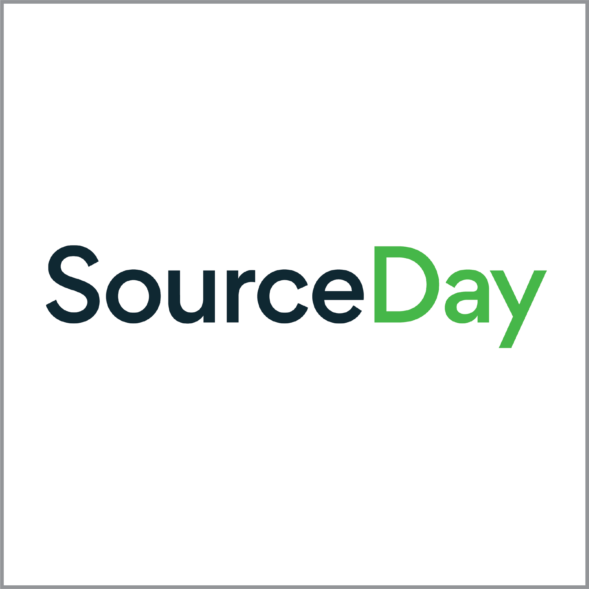 The sourceday logo is green and black on a white background.