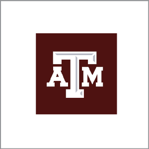 Texas A&M University logo: white