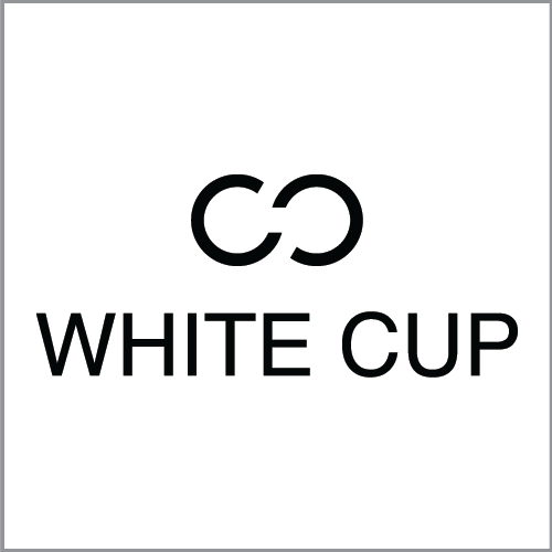 White Cup logo in black on a white background