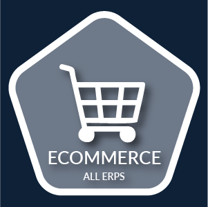 ECommerce above a shopping cart icon