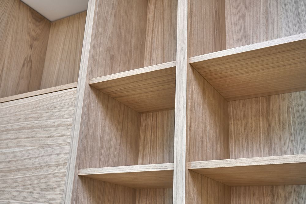 A Close Up of a Wooden Shelf in a Room — Tefa Kitchens & Joinery in Cessnock, NSW