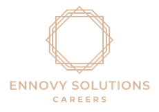 A logo for a company called ennovy solutions careers