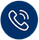 Blue circular phone handset icon with a white ringing phone symbol.