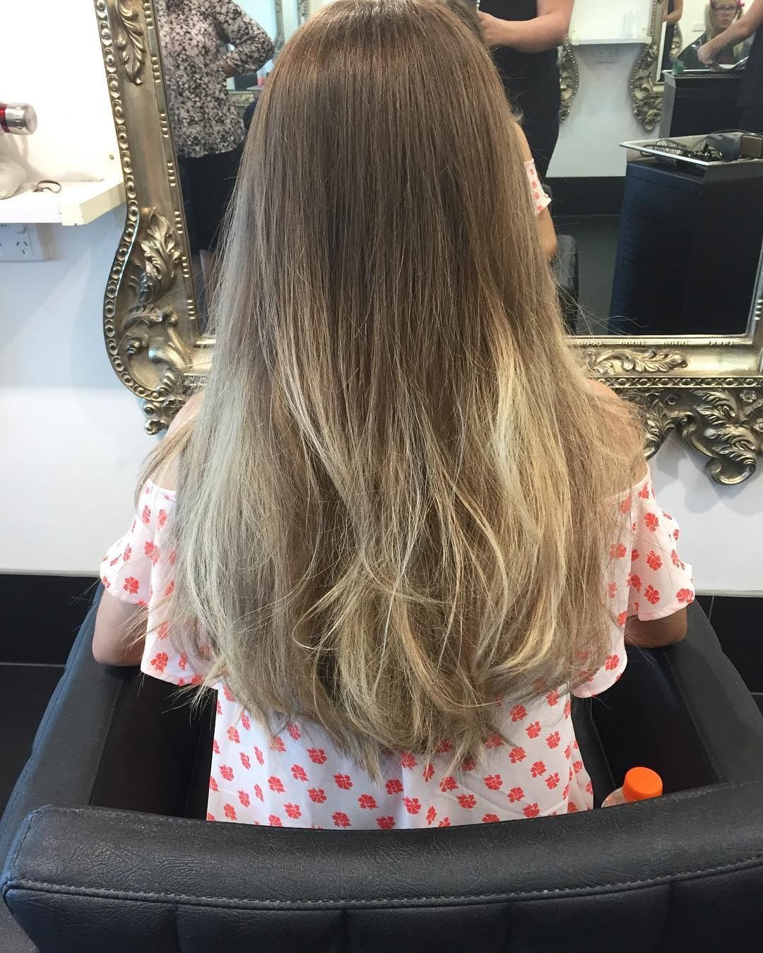 Girl With Long Brown and Blonde Hair, in a Salon Chair — 5th Ave Hair Lounge in Caloundra, QLD