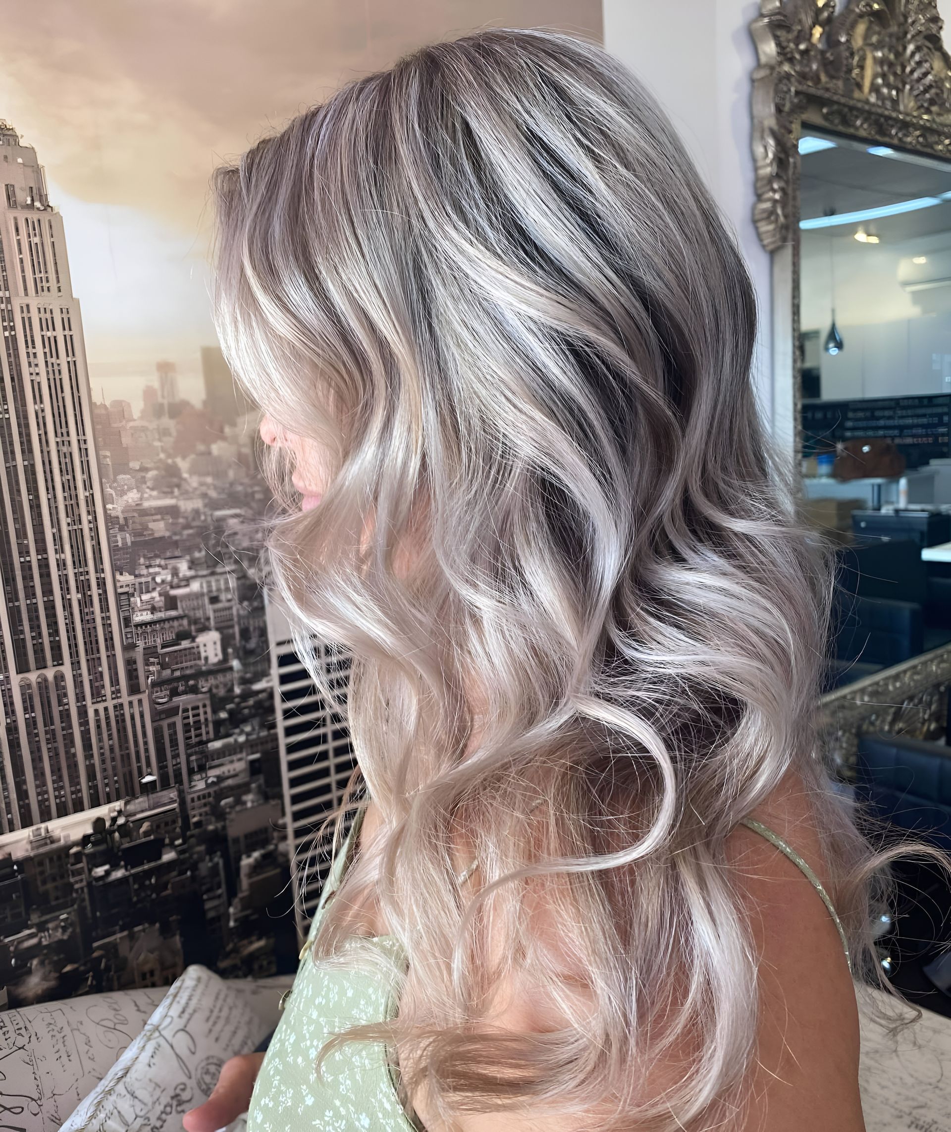 Woman With Wavy, Silver-blonde Hair — 5th Ave Hair Lounge in Caloundra, QLD