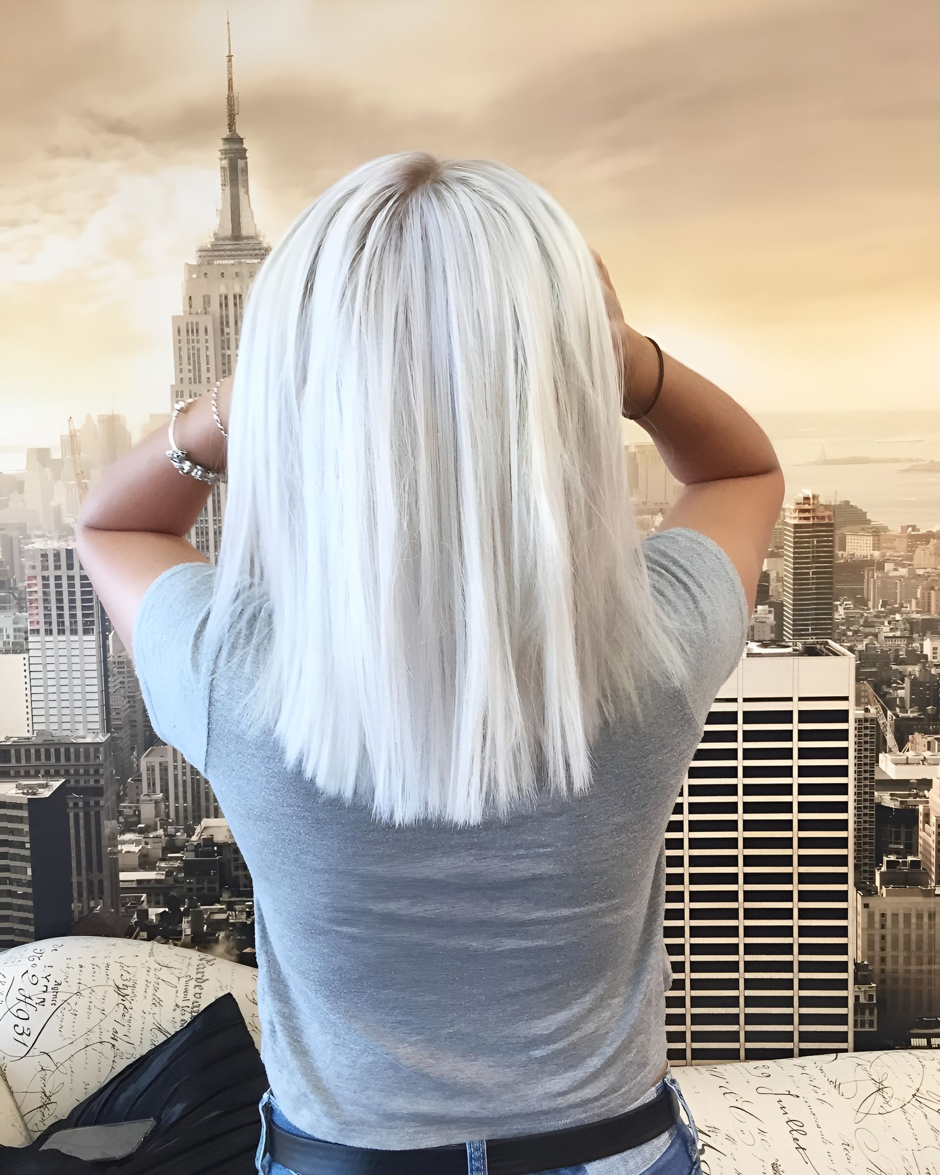 Woman With Platinum Blonde Hair — 5th Ave Hair Lounge in Caloundra, QLD