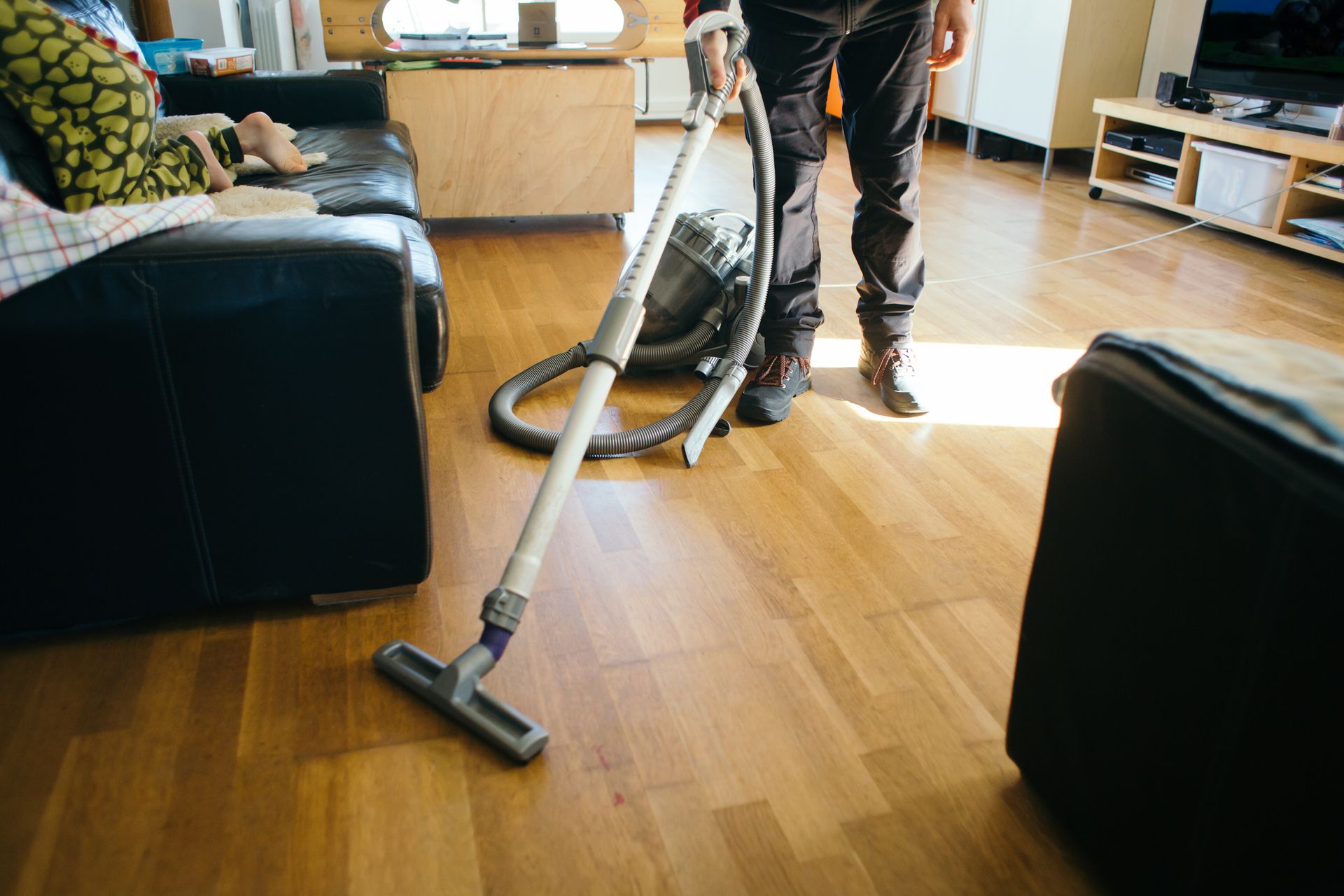 Wooden Floor Cleaning — Macomb, MI — Dun-Rite Carpet, Upholstery, Tile, and Grout Cleaning Wooden Floor Cleaning — Macomb, MI — Dun-Rite Carpet, Upholstery, Tile, and Grout Cleaning