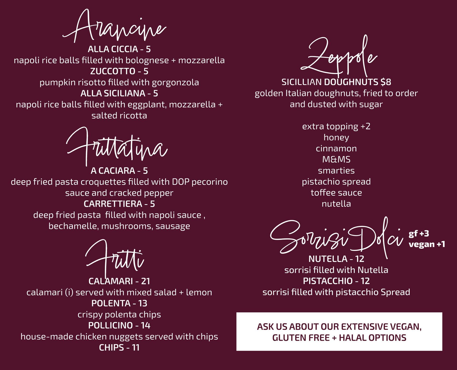 Pronto478 Menu