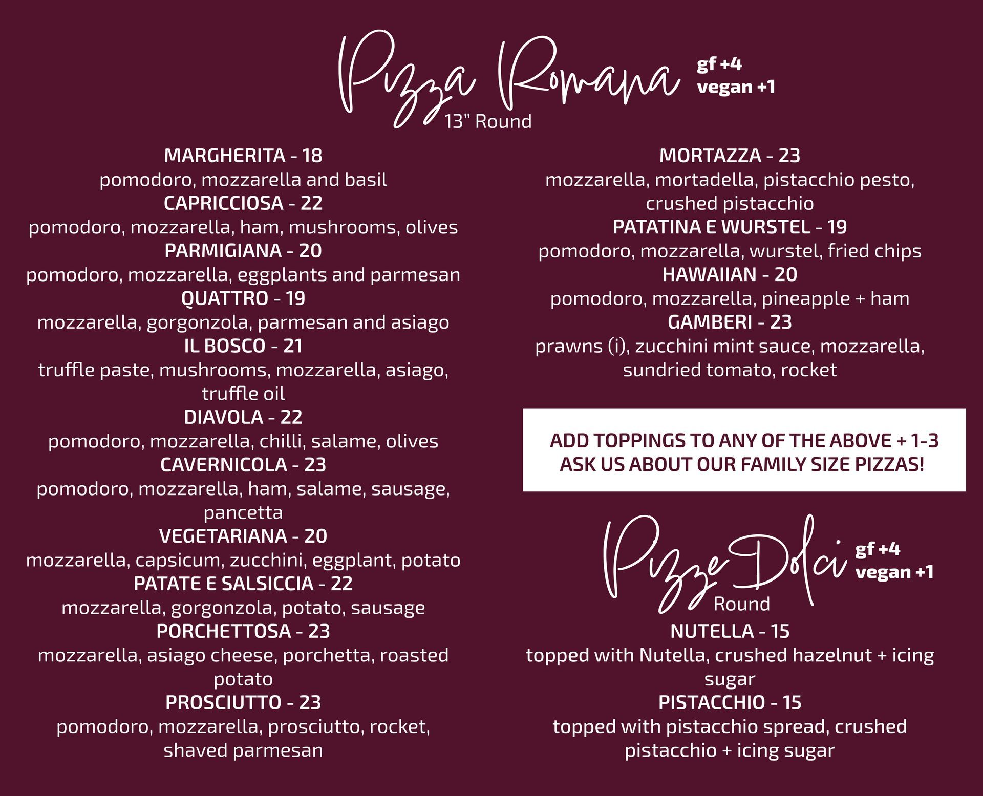 Pronto478 Menu
