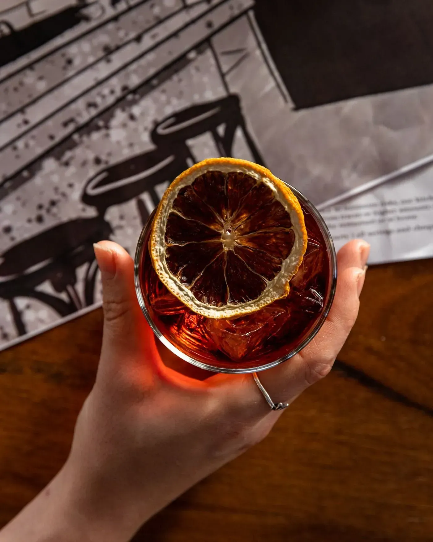 one of the drinks from Il Caminetto