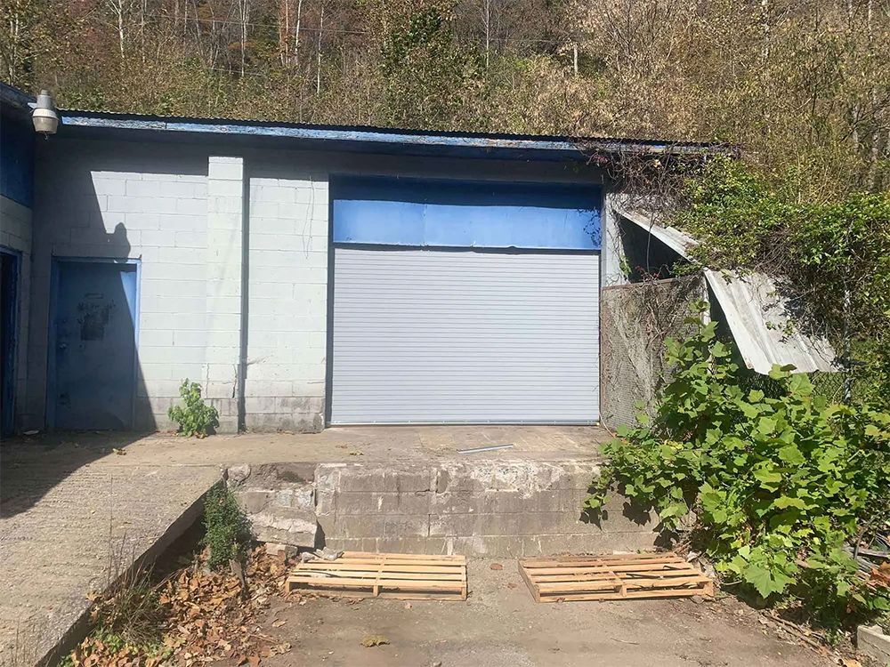 Blue Garage Door