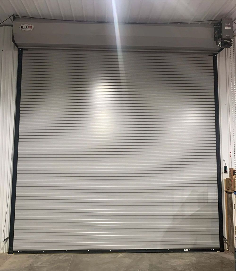 Large White Garage Door