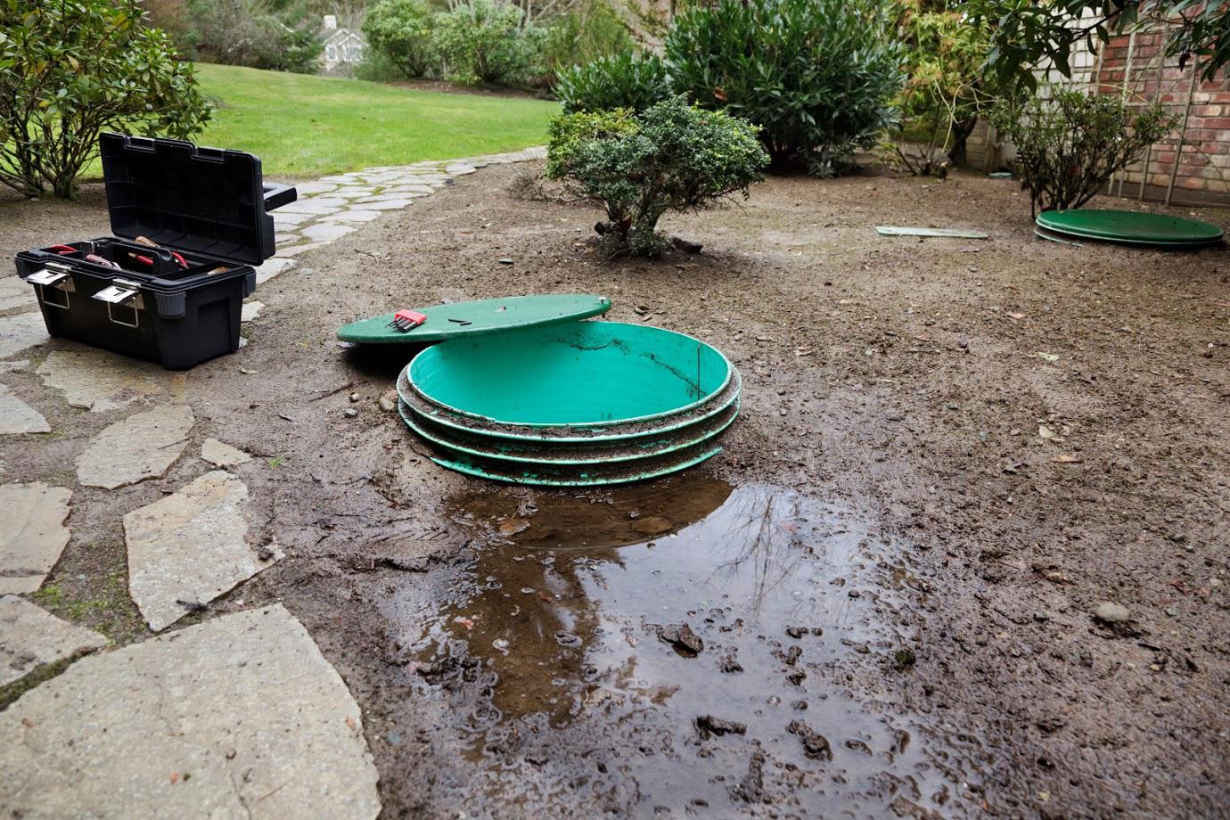 Residential Septic Tank Outside The House — Albuquerque, NM — AAA Pumping Service Inc.