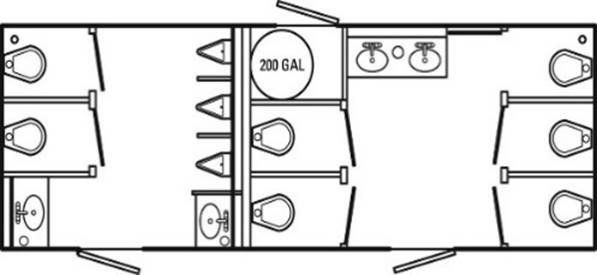 Restroom Trailer Blueprint — Albuquerque, NM — AAA Pumping Service Inc.