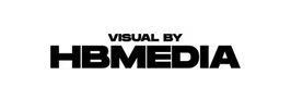 Text reading "VISUAL BY HBMEDIA" in black, bold, sans-serif font centered on a white background.