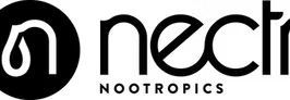 Logo featuring a stylized 'n' inside a black circle followed by the text 'nectr NOOTROPICS' in black on a white background.