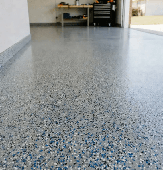 contractor installs epoxy in garage floor in menifee, ca
