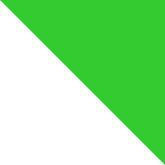 A green and white triangle on a white background.