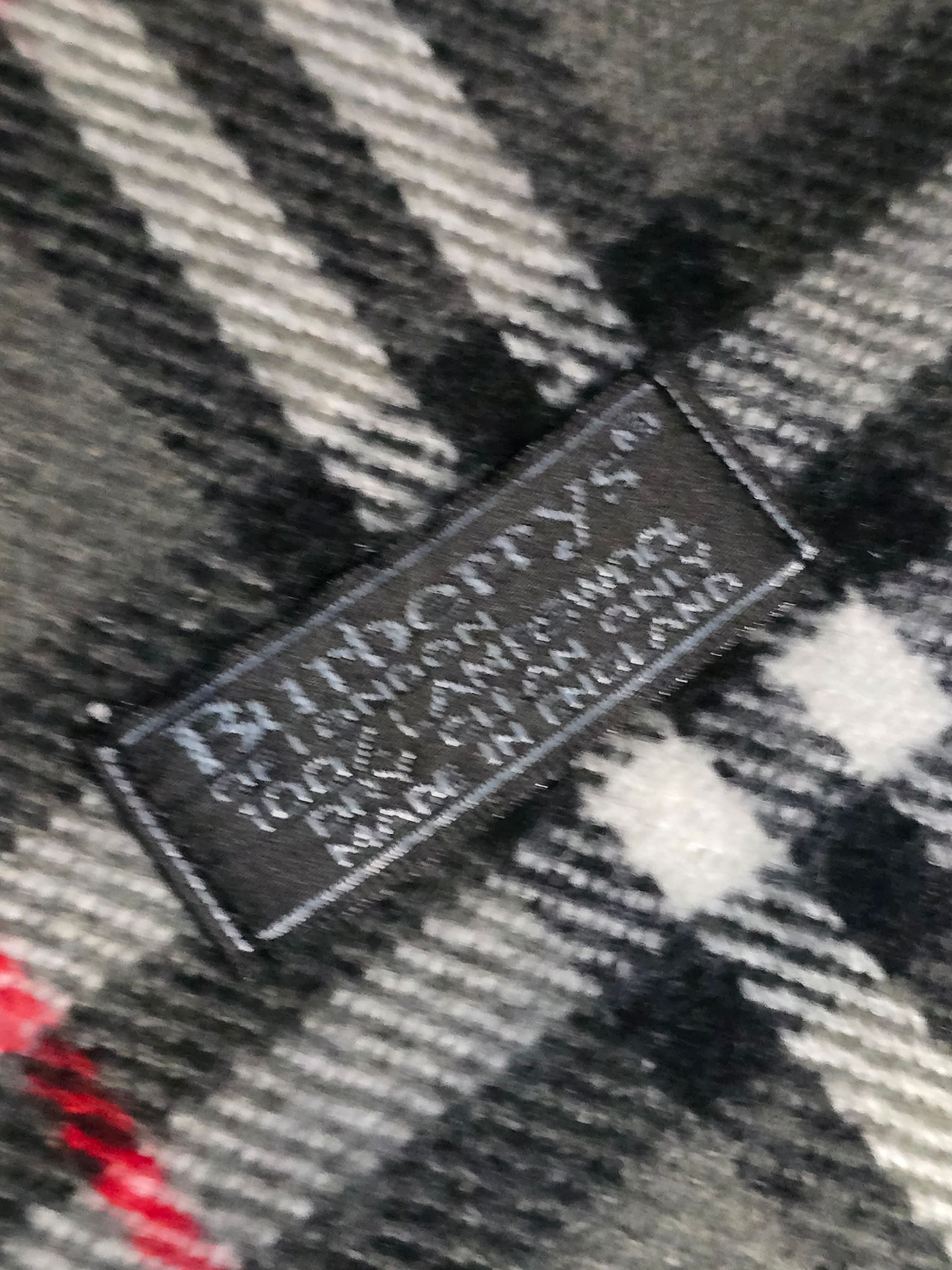 Burberry Gray Lambswool 100% Scarf