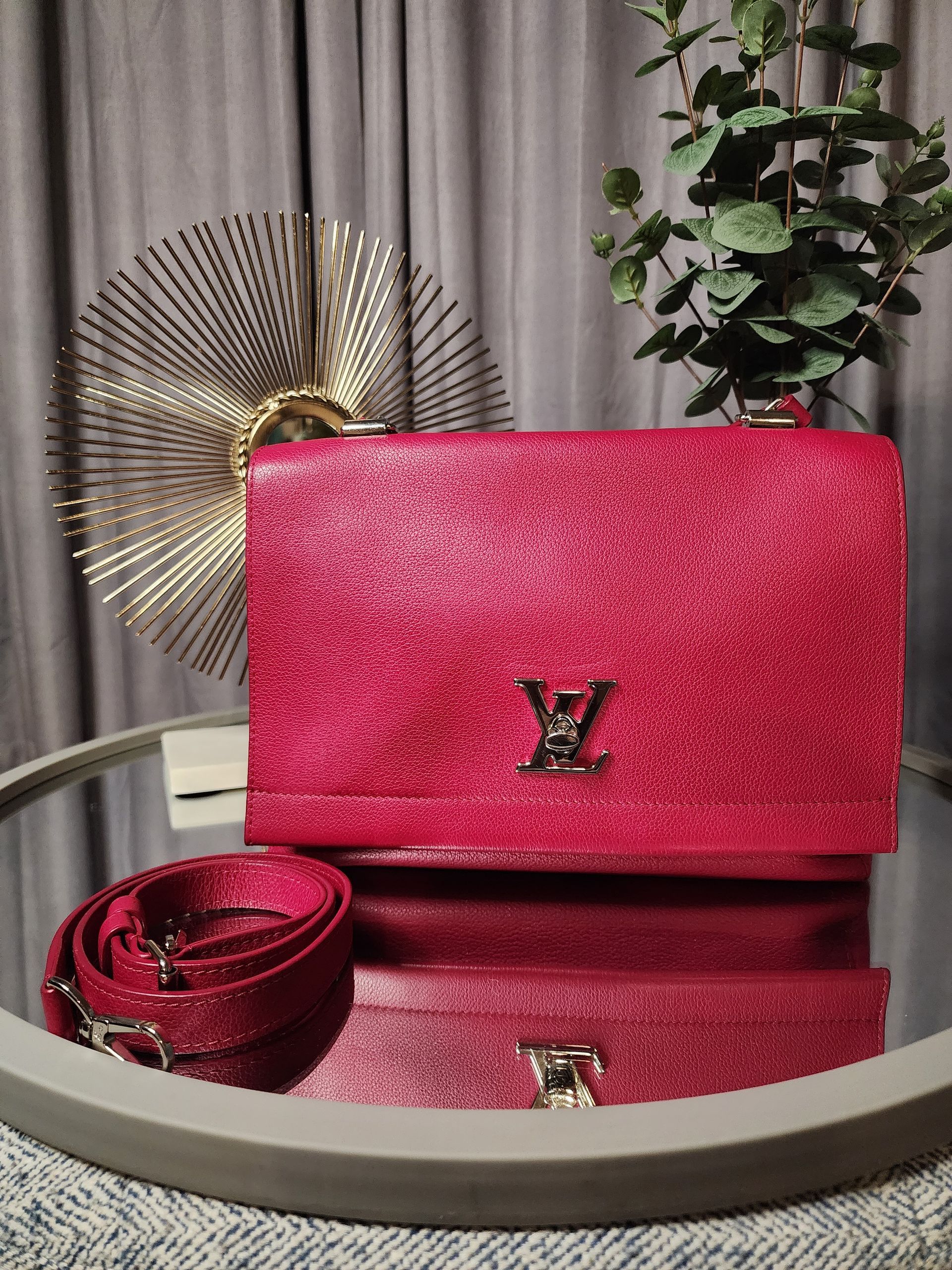 Louis Vuitton Fuchsia LockMe Shoulder Bag