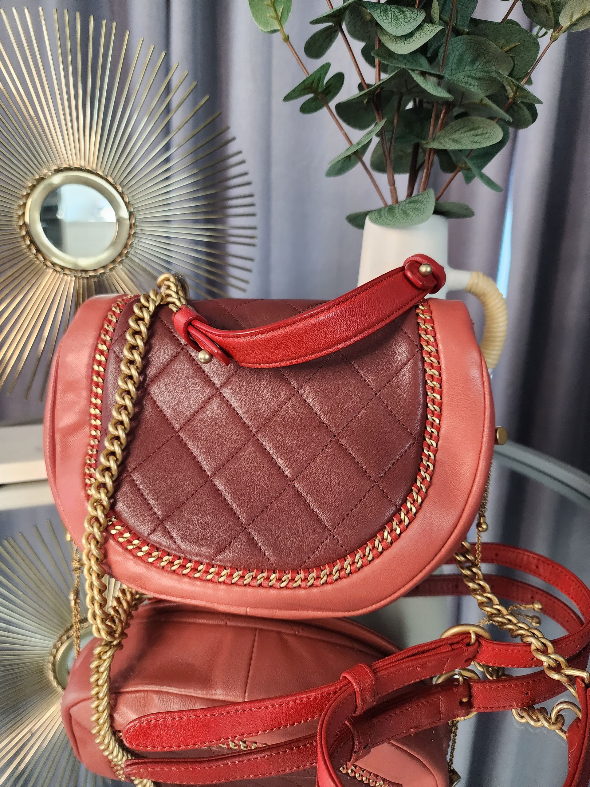 Chanel Tri-color Saddle Bag