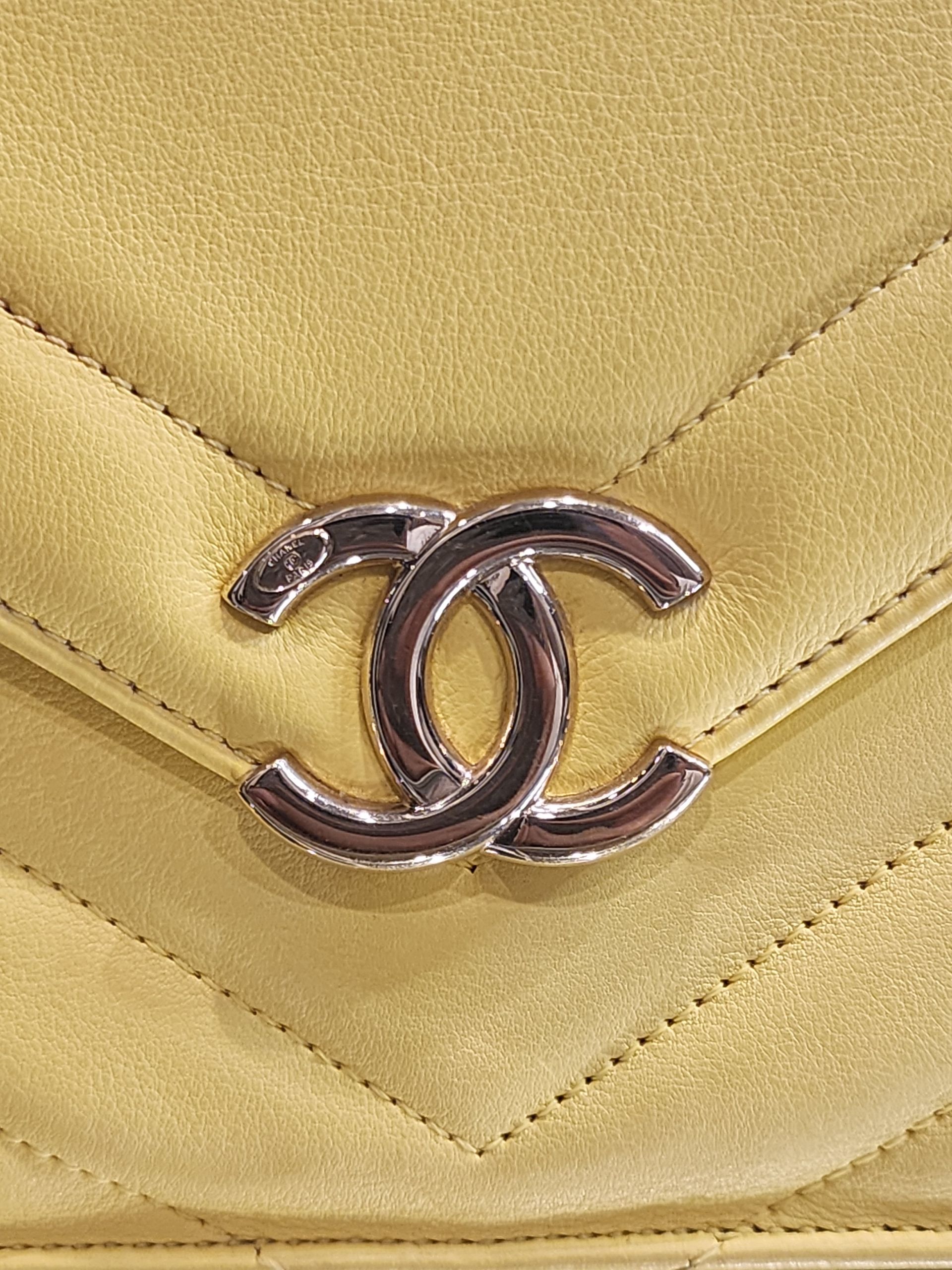 Chanel Yellow Envelope Crossbody Bag