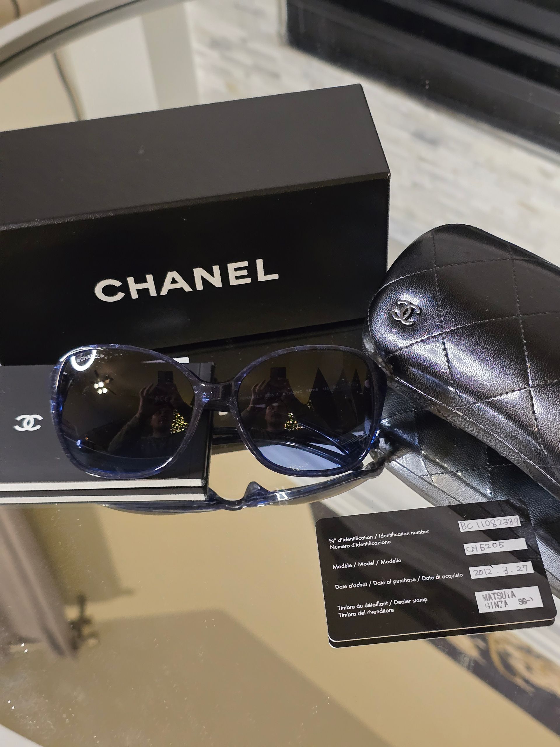 Chanel Blue Sunglasses