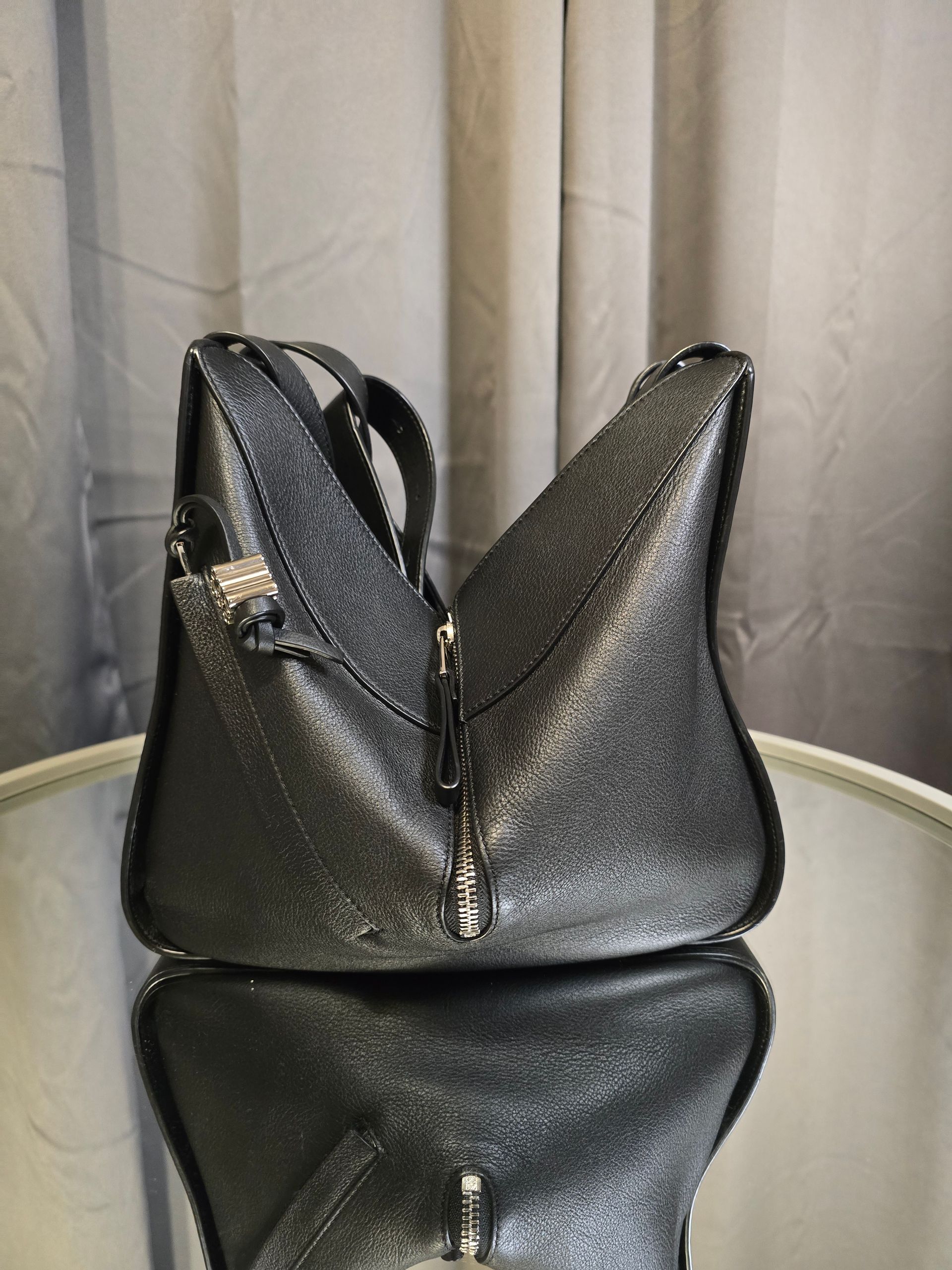 Loewe Black Hammock Leather Bag with Strap
