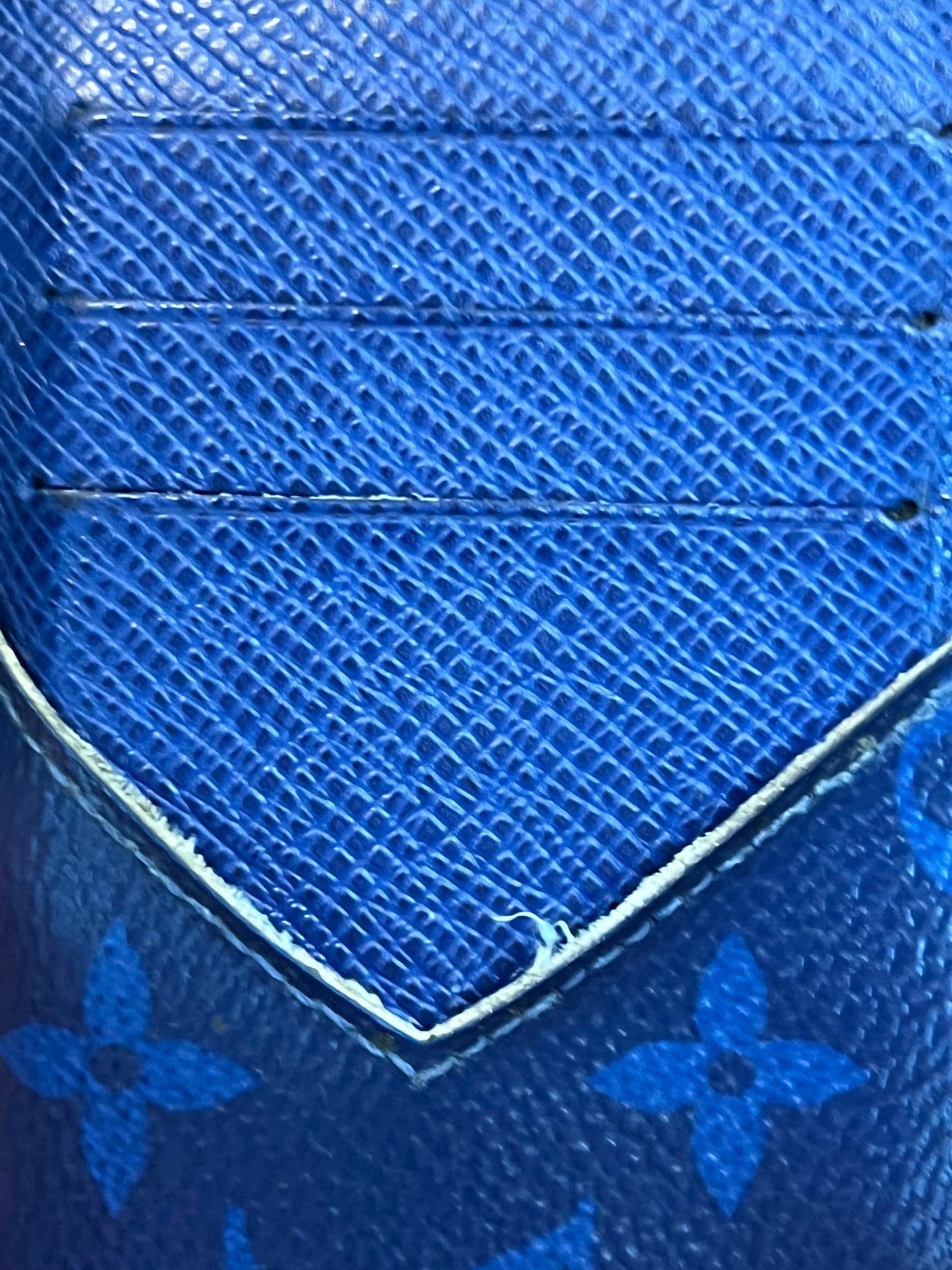 Louis Vuitton Taigarama Coin Card Holder in Cobaly Blue Monogram Canvas