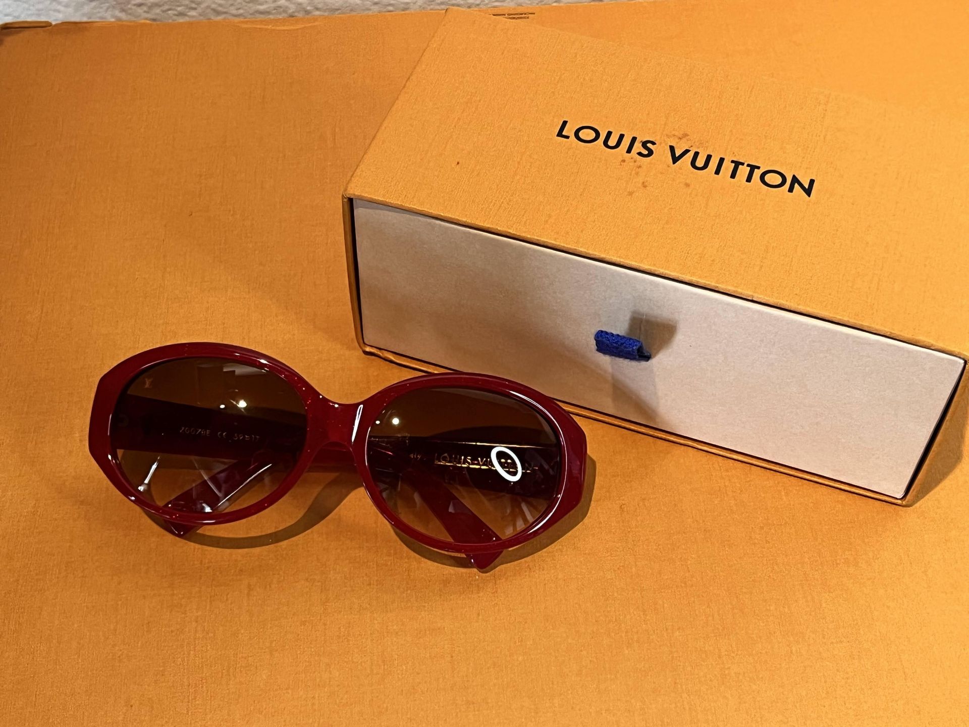 Louis Vuitton Vintage Red Obsession Round Sunglasses