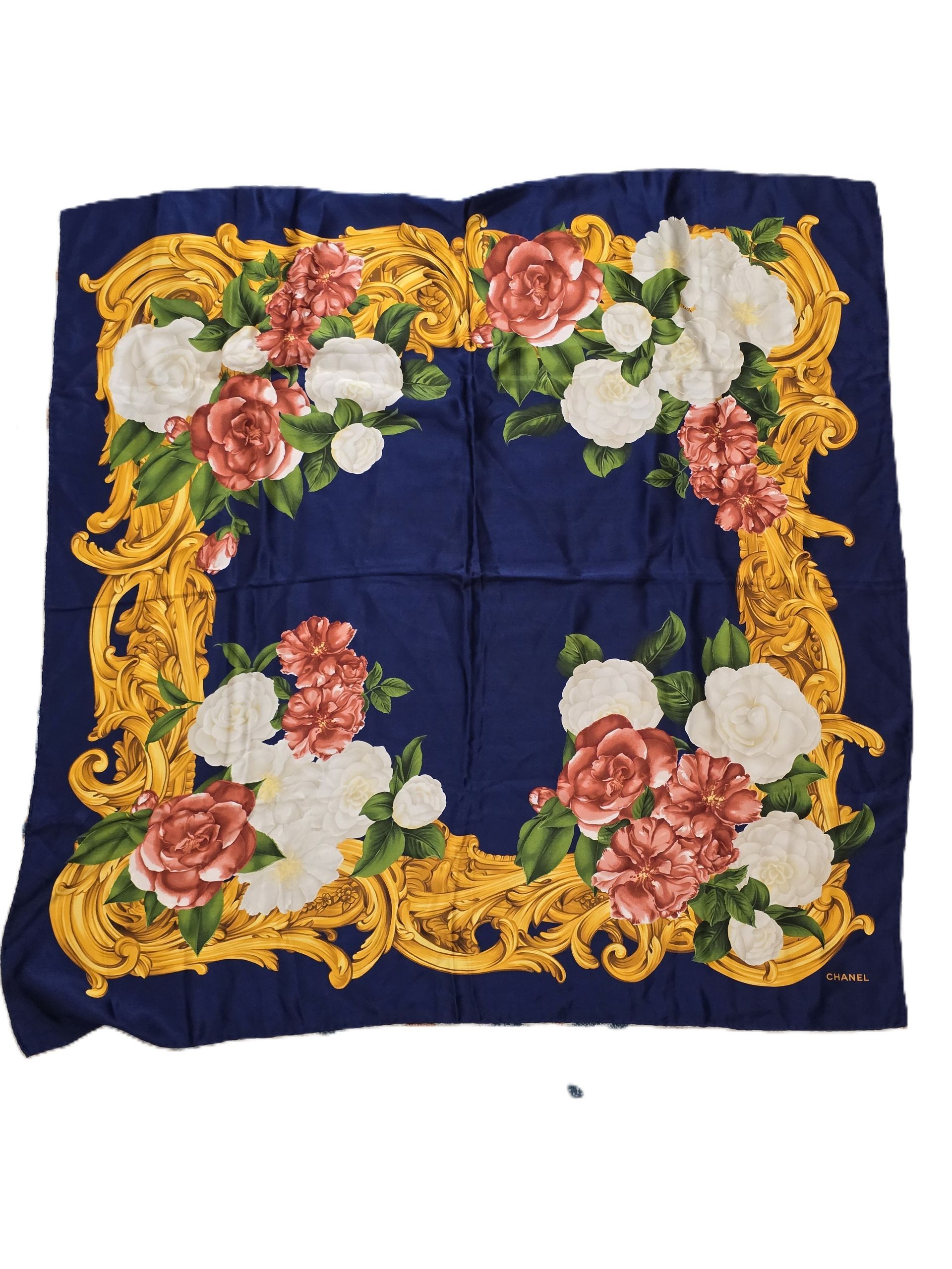 Chanel Floral Scarf