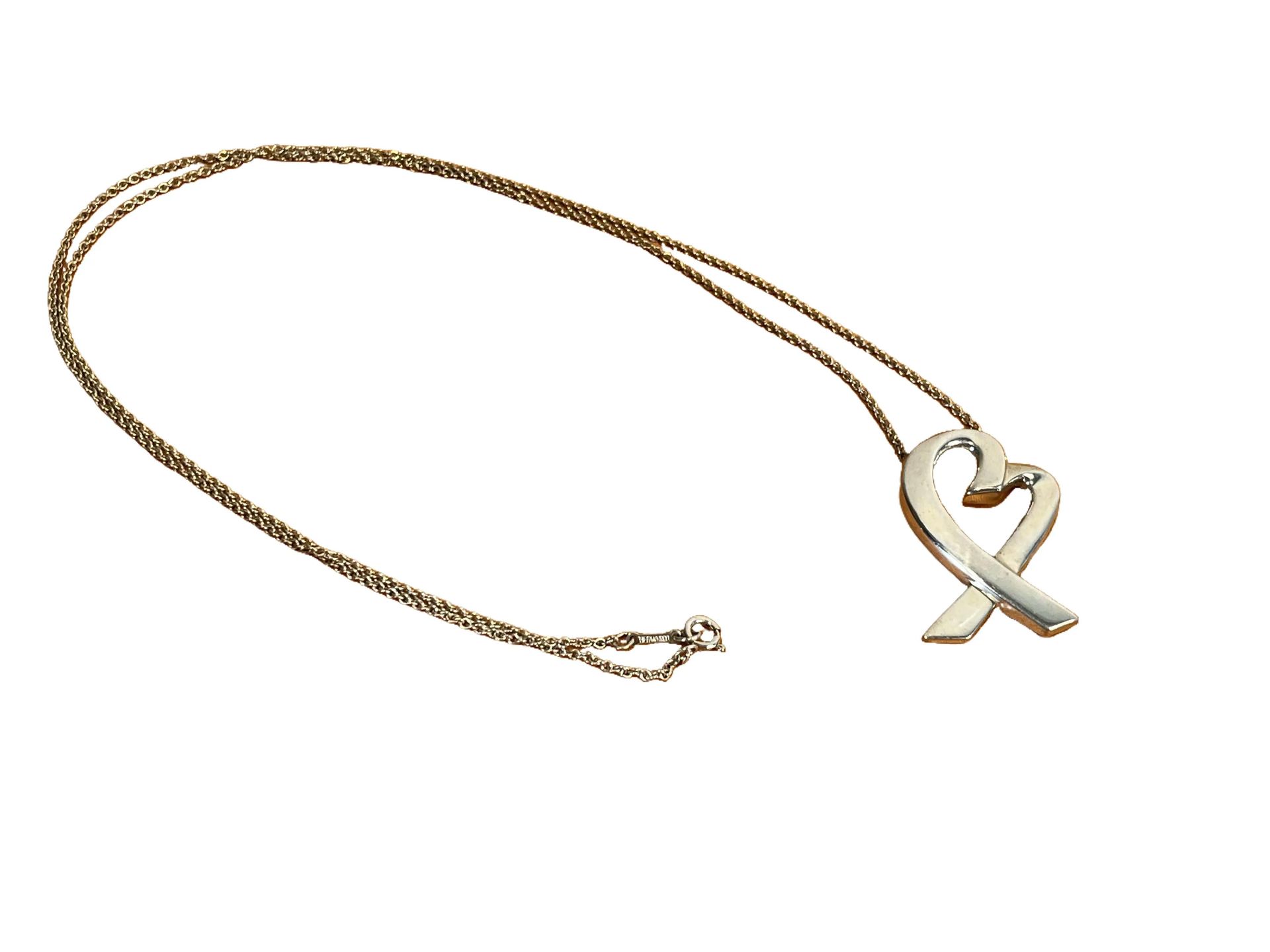 Tiffany & Co. Paloma Picasso Loving Heart Sterling Silver Neclace 22