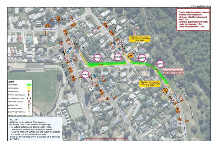 Image of a Traffic management plan in oamaru 