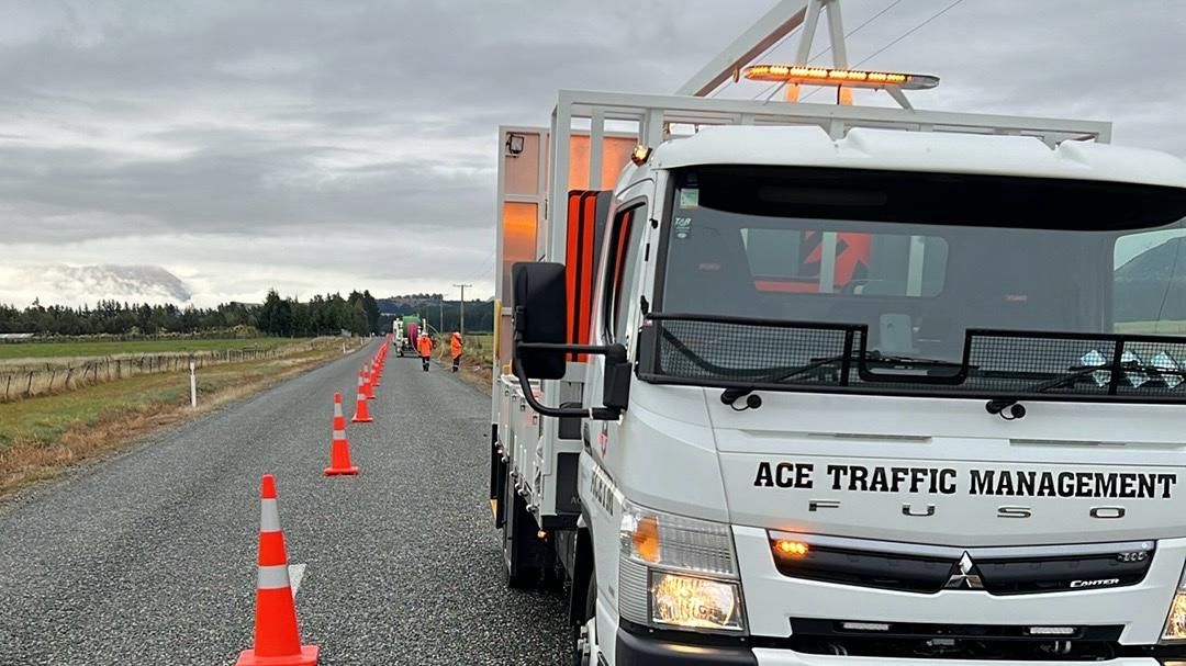 Ace Traffic management truck in Wanaka, Otago.