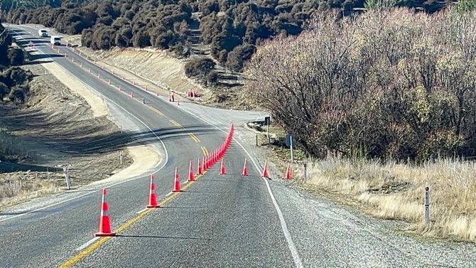 Ace Traffic management traffic truck and setup in wanaka