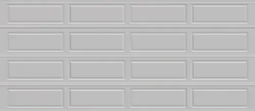 Light gray tiled wall with a repeating rectangular brick pattern