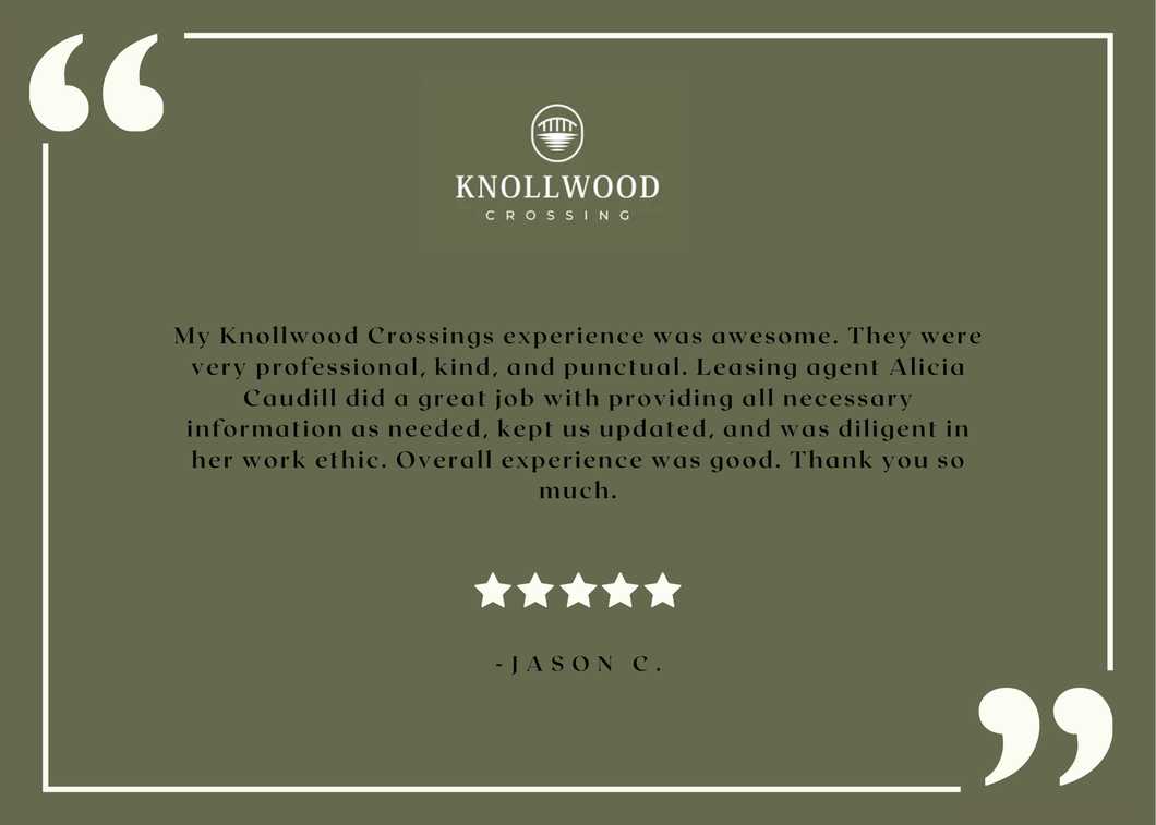 Positive resident feedback – from Knollwood Crossing